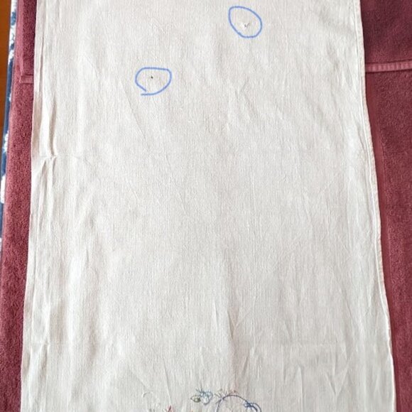 15% OFF Vintage Elephant Wearing Apron Hand Embroidered Nursery Doily c1950s/60s - Picture 5 of 7